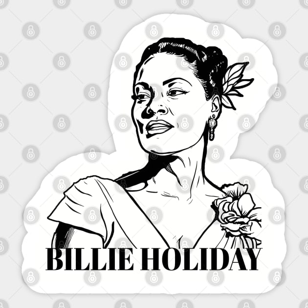 Bille Holiday - Lady Day Sticker by UrbanLifeApparel